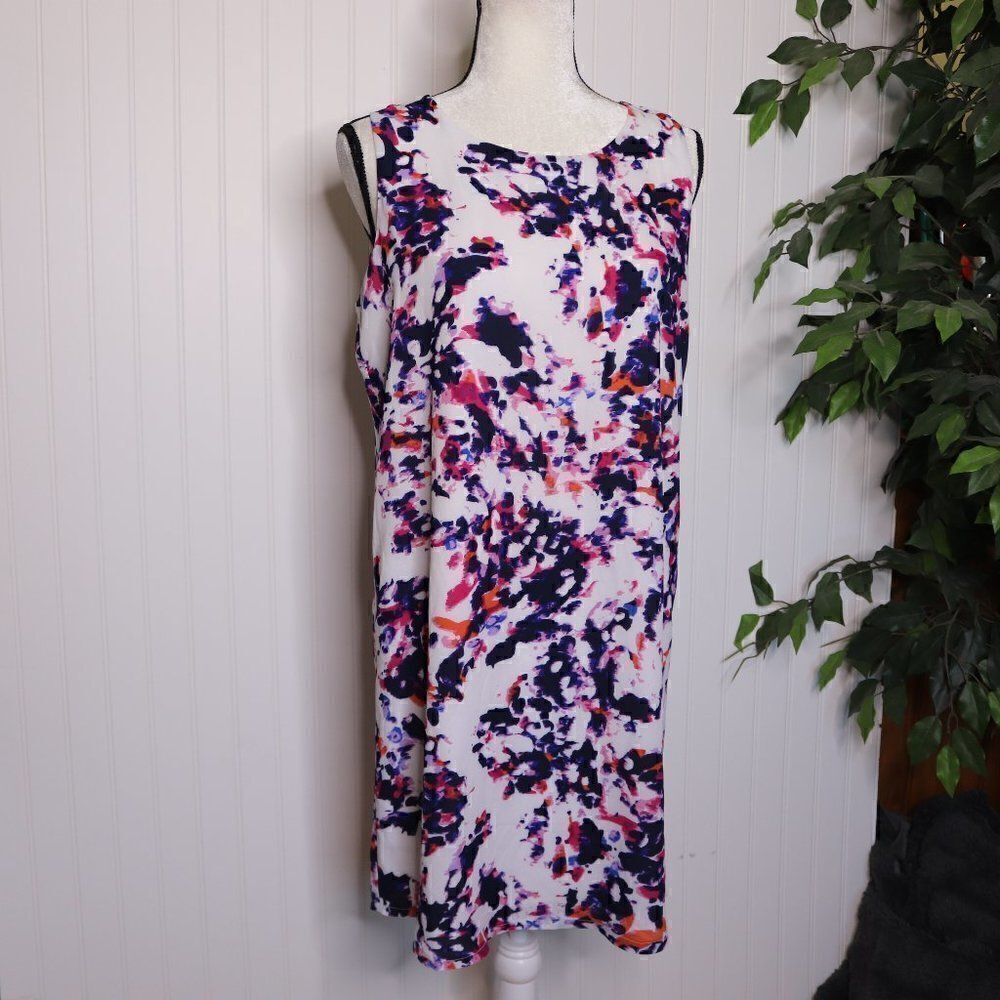 Olive & Oak |‎ Sleeveless Shift Dress Large Tie Dye